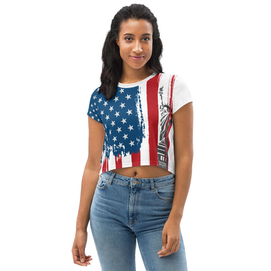 4th of July Crop Tee