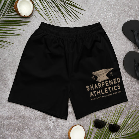 Black shorts with sand OG logo on left leg